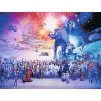 Puzle TMTOYS Ravensburger Star Wars I–VI sāga, 2000 gab., 980 mm plata