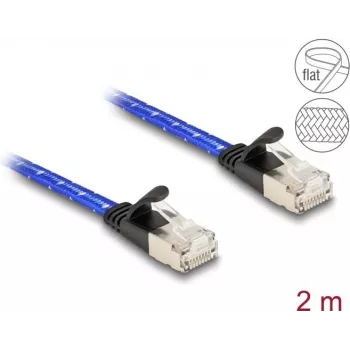 DeLOCK RJ45 Flat Cat.6A tīkla kabelis 2m zils