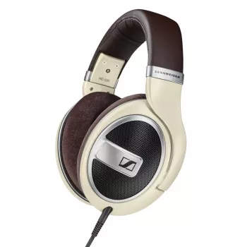 Austiņas Sennheiser HD 599 — vadu, atvērtas, apkārtauss, 50 Ω, 12–38500 Hz, 1.2 m vads, ziloņkaula krāsa