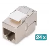 Digitus CAT 6A kompakts keystone modulis, ekranēts, bezinstrumentu montāža, 24 gab.