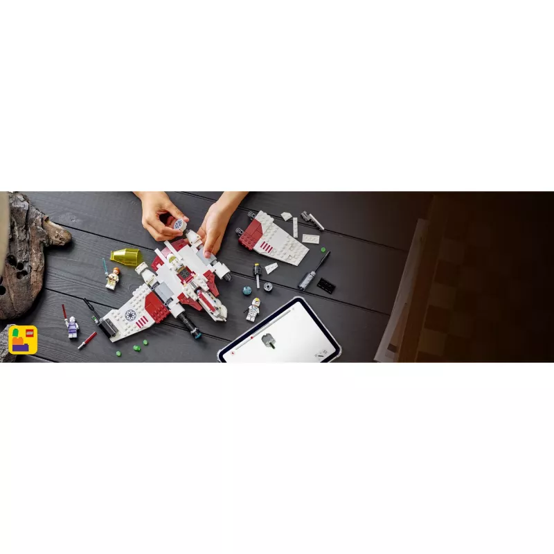 LEGO Star Wars V-19 Torrent Fighter 75432 būvēšanas komplekts — 567 detaļas, 3 minifigūras, spēles un izstādes modelis
