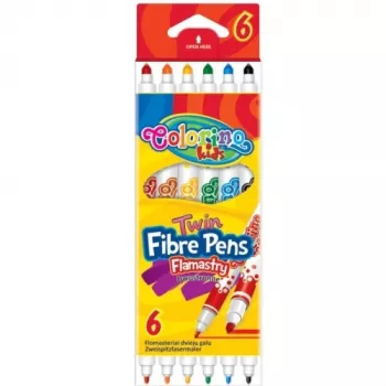 Felt-tip pildspalvas colorino dubultgals 6 krāsas modelis 13437PTR