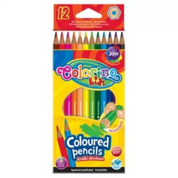 Colorino Kids Sešstūrainas Krāsainie Zīmuļi 12 Krāsas