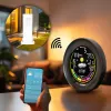 Laika stacija BLAUPUNKT WS35BK APP — LCD displejs, temperatūra un mitrums, modinātājs, kalendārs, lietotnes savienojums, 94×94×27 mm