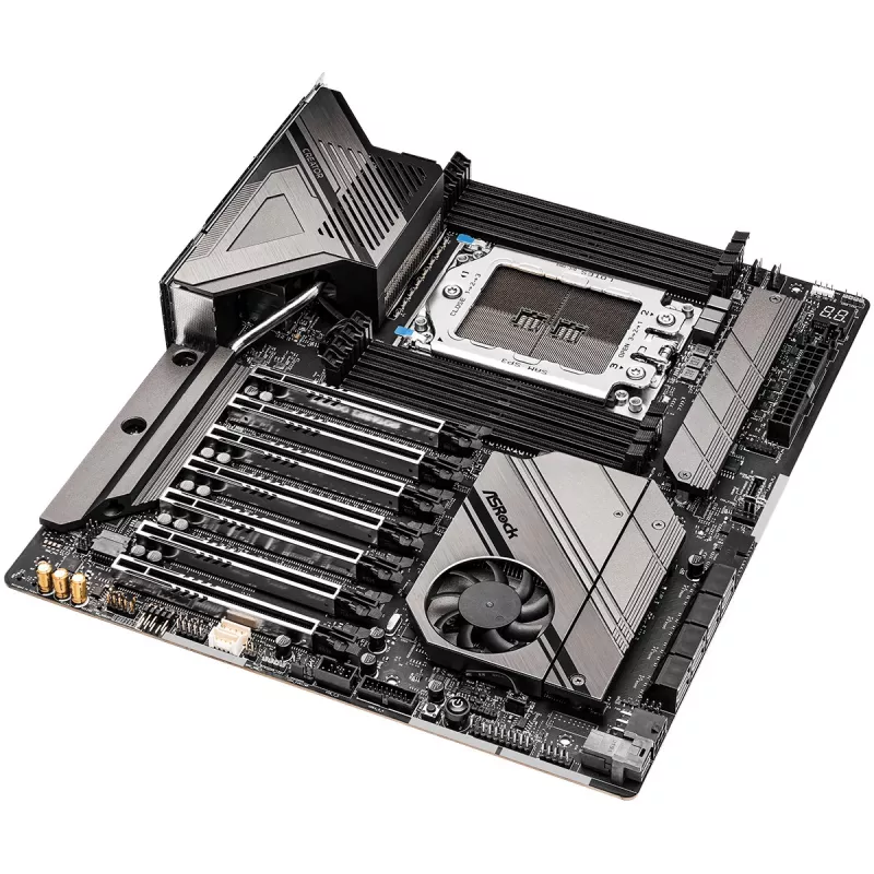 Mātesplate ASRock WRX80 CREATOR R2.0 — AMD WRX80, Socket sWRX8, E-ATX, 8× DIMM DDR4, 2 TB max, Wi‑Fi 6E, 10Gb LAN, 7.1 audio
