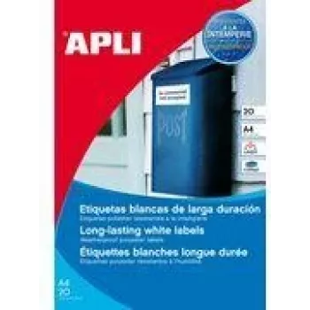Laikapstākļiem izturīgas etiķetes agipa 12113, poliesters 99.1 x 38.1 mm, ruļlis pašlīmējošu etiķešu