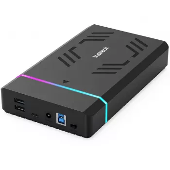 Inateck FE3003_BLACK Cietā diska korpuss Melns