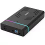 Inateck FE3003 RGB 3.5 USB 3.0 cietā diska korpuss 2.5/3.5 SATA HDD/SSD, melns
