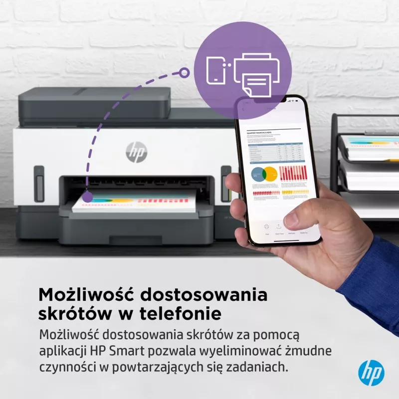 HP Smart Tank 750 Daudzfunkciju Printeris ar Nepārtrauktas Padeves Tinti, Krāsu, Wi-Fi, Viedtālruņa Aplikāciju, Divpusējo Drukāšanu, Automātisko Dokumentu Padevēju