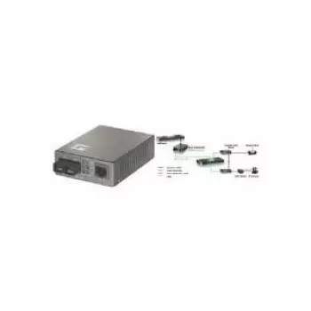 LevelOne RJ45 uz SC Fast Ethernet datu pārveidotājs, daudzmodu šķiedra, 2km, PoE PD