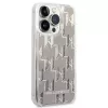Karl Lagerfeld KLHCP14XLMNMS iPhone 14 Pro Max 6.7 cietais maciņš sudrabs / sudrabs Liquid Glitter Monogram