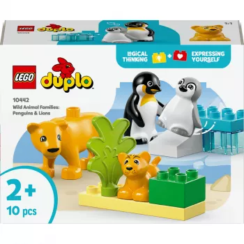 Lego 10442 Savvaļas dzīvnieku ģimenes: Pingvīni un Lauvas