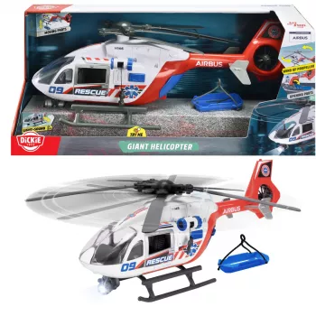 Dickie Giant Helicopter 1:24 rotaļu helikopters, metāla modelis, saderīgs ar rotaļu komplektiem