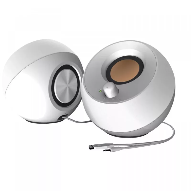 Creative Pebble 2.0 datora stereo skaļruņi, balti