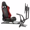 NanoRS RS160 Spēļu krēsls un simulatora statīvs 3-in-1, PC/konsolēm, mākslīgā āda, stūres statīvs, TV kronšteins līdz 50 collām, VESA 400x400