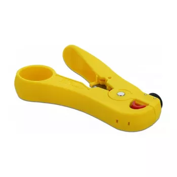 Kabeļu noņēmējs DELOCK 86478 — noņemšanas diapazons 3.5–9 mm, garums 111 mm, dzeltens