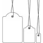 Marķējuma birkas ar auklu HERMA 6949 10x22 mm, balta aukla