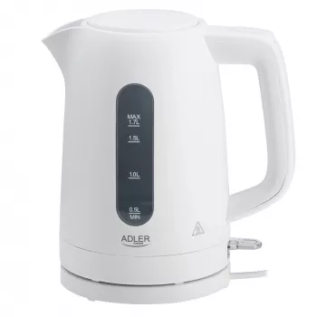 Elektriskā tējkanna Adler AD 1379w — 1,7 L, 2200 W, balta