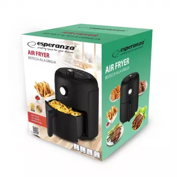 Gaisa fritieris ESPERANZA EKA001, 2.6 L, 1000 W, 7 programmas, melns, kompakts