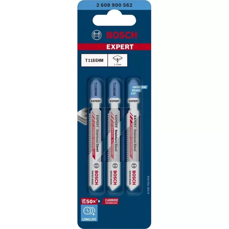 Bosch Expert T118 EHM zāģa asmens karbīds 3 gab.
