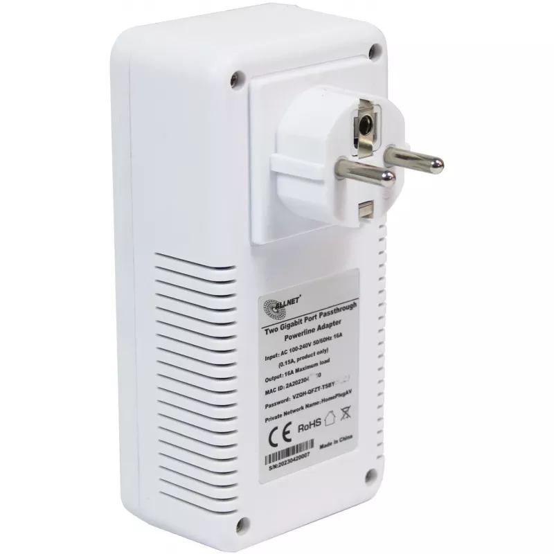ALLNET ALL1681205v2 1200 Mbit/s 2-paku Powerline adapteru komplekts