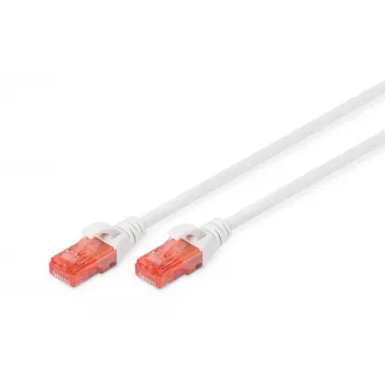 DIGITUS Patch Cord CAT 6 U/UTP LSZH 2m balts
