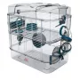 Būris ZOLUX Rody3 DUO Blue — divlīmeņu grauzēju būris, plastmasa un metāls, 410×270×405 mm, 3 kg