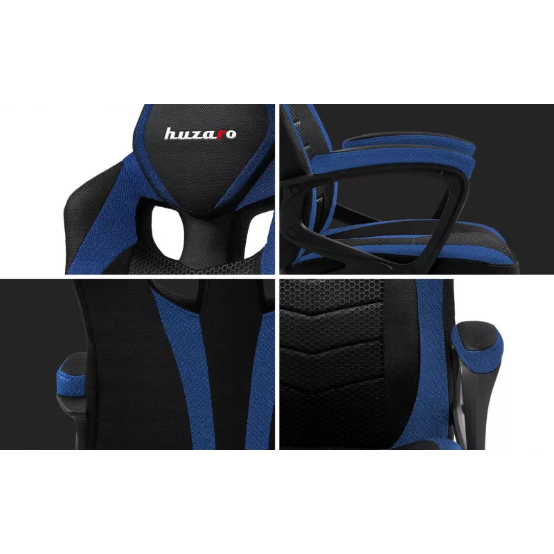 Huzaro FORCE 2.5 BLUE MESH Gaming krēsls Melns, Zils