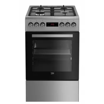 Gāzes-elektriskā plīts BEKO FSM52330DX 5 degļi 60 cm, Energoklase A