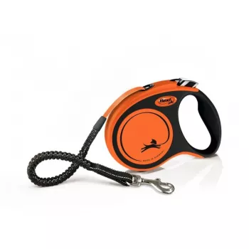 Suņa izvelkamā pavada Flexi Xtreme 5 m, lieliem suņiem līdz 65 kg, oranža