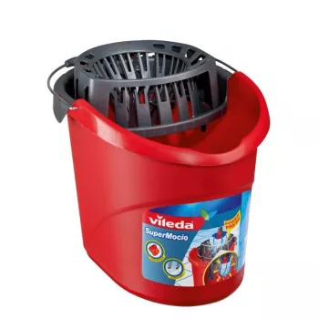 Vileda SuperMocio Torsion Power spainis ar mopa izgriezēju, sarkans