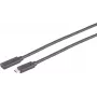 USB kabelis S/CONN 13-44015 USB 3.2 Gen 2x2 0.5 m USB C Melns