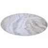 Arozzi Zona Round Floor Pad — Baltā marmora apdare, aizsargpaklājs krēsla ritentiņiem un cietajām grīdām