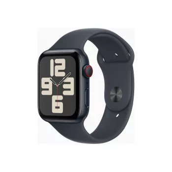 Apple Watch SE GPS + Cellular 44 mm Pusnakts alumīnija korpuss ar Pusnakts sporta siksniņu M/L