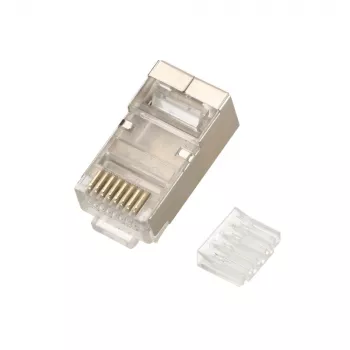 Extralink CAT6 FTP RJ45 savienotājs 8P8C vīriešu/sieviešu caurspīdīgs