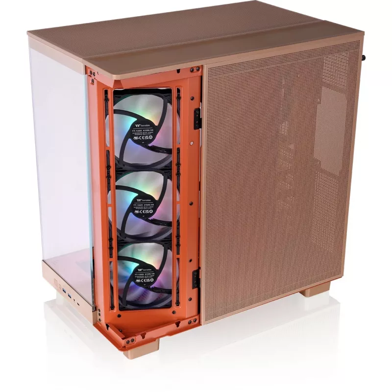 Thermaltake View 380 XL TG ARGB CA-11E-00MGWN-00 Midi Tower ATX datora korpuss, rūdīts stikls, Gravel Sand
