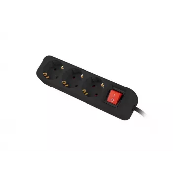 Pagarinātājs Lanberg PS1-03F-0150-BK 1.5m 3 Kontaktligzdas Telpām Melns