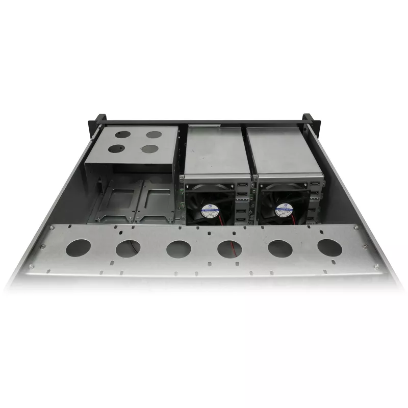 Rackmount korpuss INTER-TECH IPC 4U-4508 Melns — 4U servera/datora šasija, stiprināšana statīvā