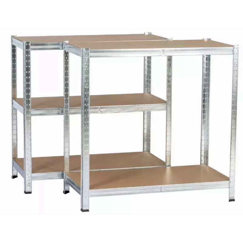 Metāla plauktu sistēma sudraba 180x90x40 cm