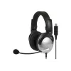 Koss SB45 USB austiņas ar mikrofonu, vadu, galvas lente, birojam/zvanu centram, melna, sudraba