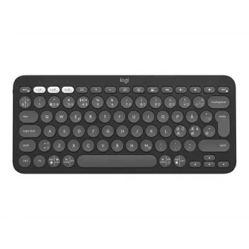 Logitech Pebble Keys 2 K380s - Bezvadu tastatūra - Bluetooth LE - QWERTY - Nordic (dāņu/somu/norvēģu/zviedru) - tonālais grafīts (920-011879)