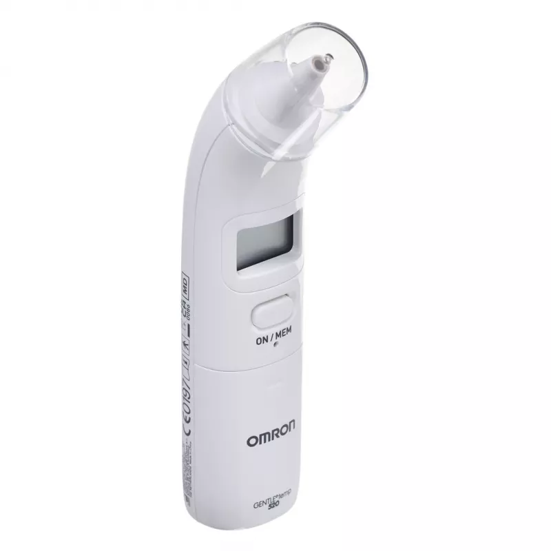 Omron Gentle Temp 520 kontakta ausu termometrs balts