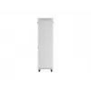 19 collu 42U LANBERG stāvošais skapis 600×600 mm Pelēks ar stikla durvīm un LCD (Flat Pack)
