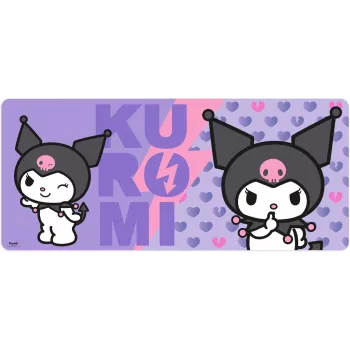 Pelēkdēlis Kids Euroswan 80x30 cm Hello Kitty Kuromi, liels taisnstūra galda/gaming paklājs