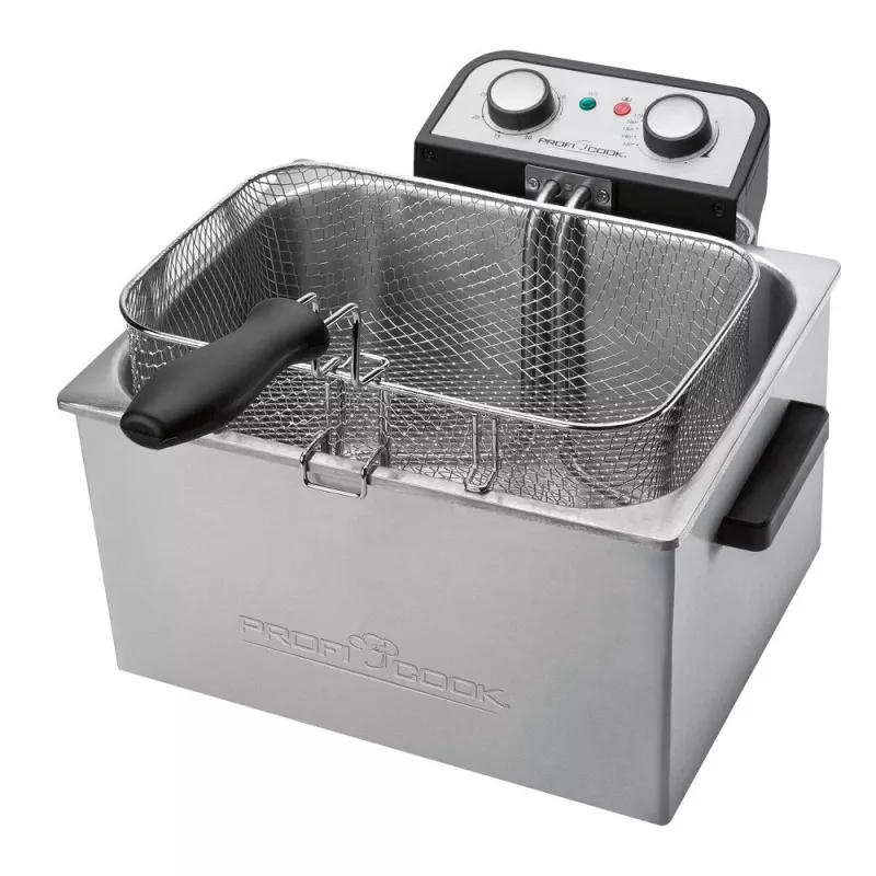ProfiCook PC-FR 1038 Divu sekciju brīvstāvošais fritieris 3000 W Sudrabs