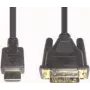 e+p HDMI uz DVI-D video adaptera kabelis 2 m melns