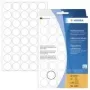 HERMA pastāvīgās līmes etiķetes - Baltas - 19 mm Apaļas 1280 etiķetes (32 loksnes x 40) (2250)