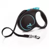 Suņa izvelkamā pavada Flexi Black Design M — 5 m lente, 25 kg slodze, ergonomisks rokturis