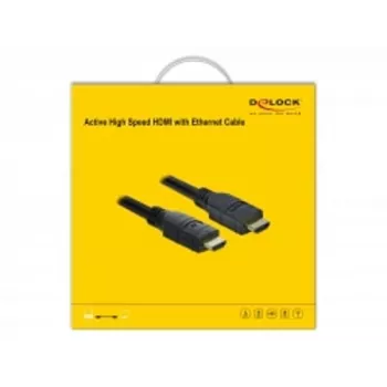 HDMI kabelis DeLOCK 85286 20m Type A vīriešu-vīriešu melns