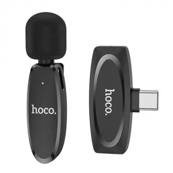 Bezvadu skaņas mikrofons HOCO L15, piespraužams, USB Type-C